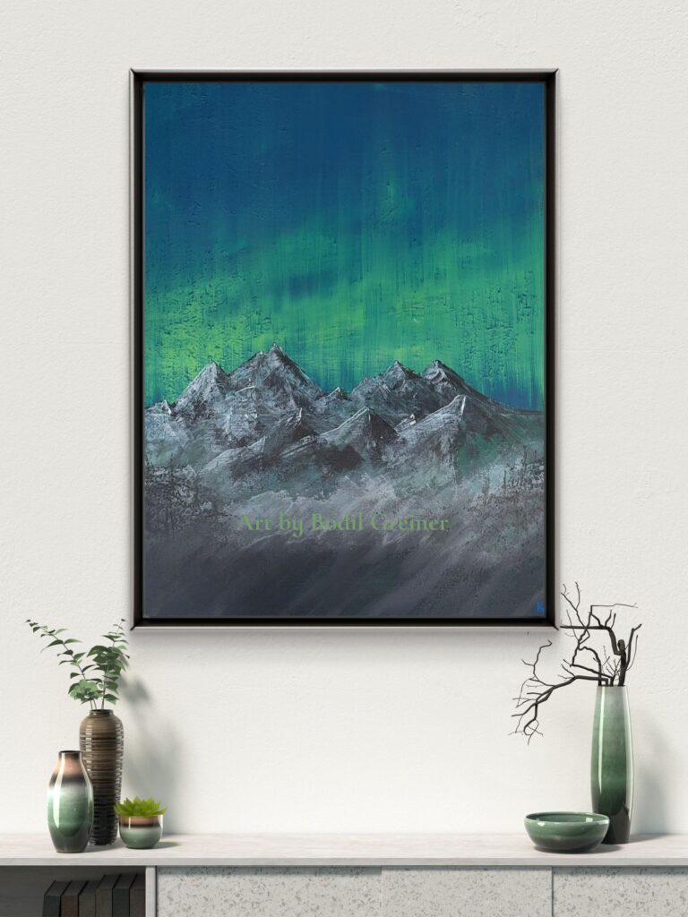 Light in Greenland – original Greenland landscape painting by Bodil Greiner.